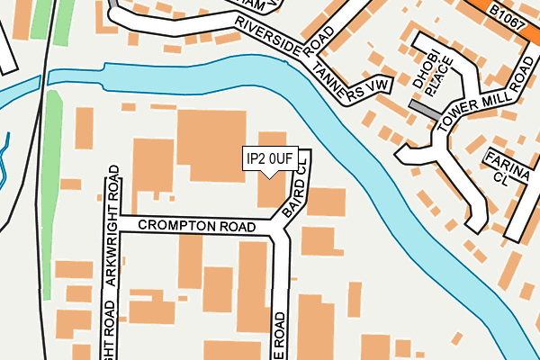 IP2 0UF map - OS OpenMap – Local (Ordnance Survey)