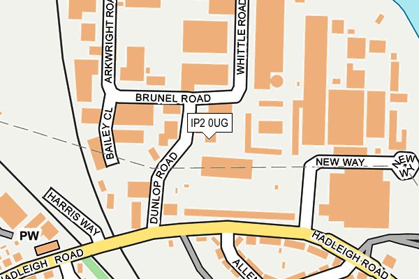 IP2 0UG map - OS OpenMap – Local (Ordnance Survey)