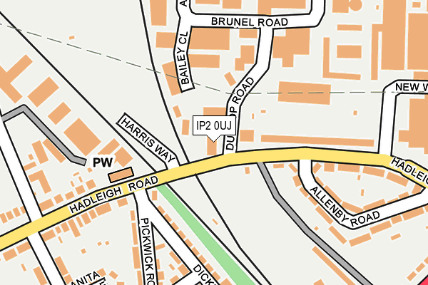 IP2 0UJ map - OS OpenMap – Local (Ordnance Survey)