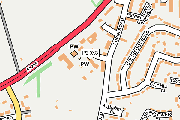 IP2 0XG map - OS OpenMap – Local (Ordnance Survey)