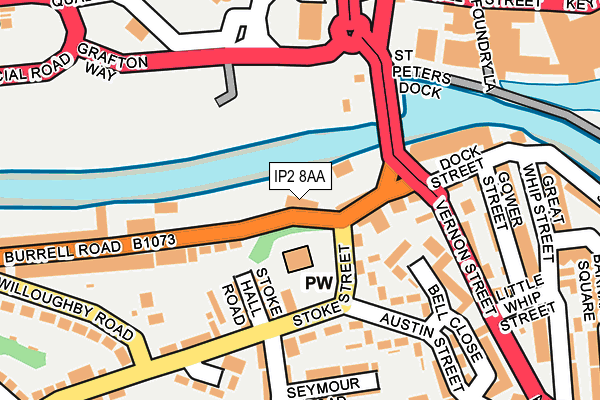 IP2 8AA map - OS OpenMap – Local (Ordnance Survey)