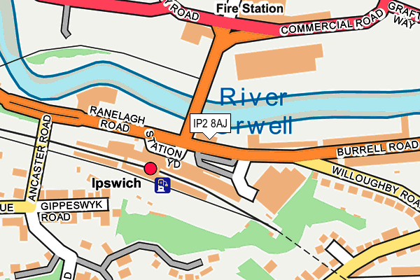 IP2 8AJ map - OS OpenMap – Local (Ordnance Survey)