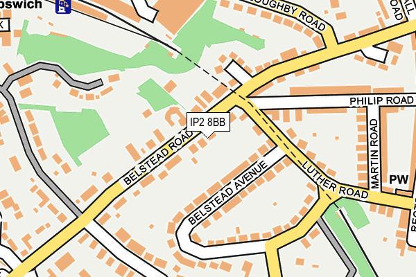 IP2 8BB map - OS OpenMap – Local (Ordnance Survey)