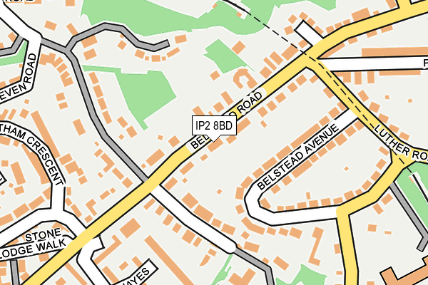 IP2 8BD map - OS OpenMap – Local (Ordnance Survey)