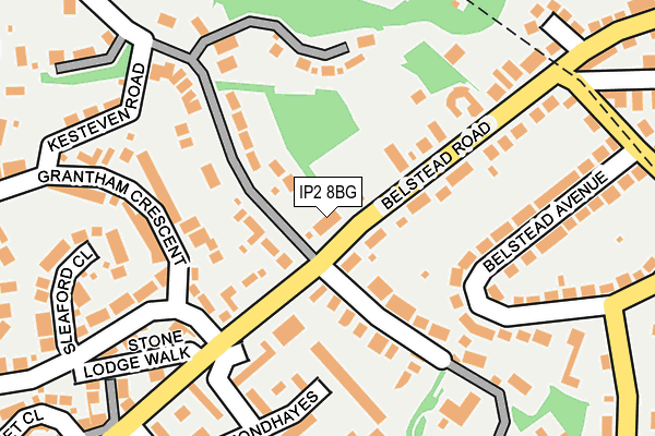 IP2 8BG map - OS OpenMap – Local (Ordnance Survey)