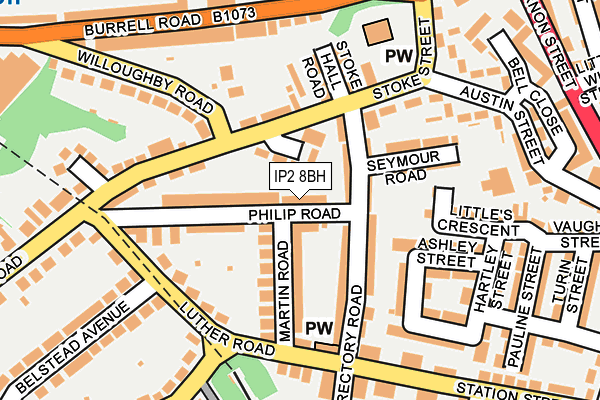 IP2 8BH map - OS OpenMap – Local (Ordnance Survey)