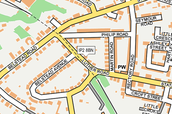 IP2 8BN map - OS OpenMap – Local (Ordnance Survey)