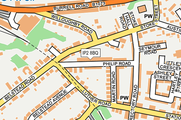 IP2 8BQ map - OS OpenMap – Local (Ordnance Survey)