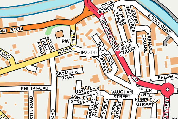 IP2 8DD map - OS OpenMap – Local (Ordnance Survey)