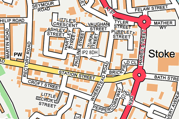 IP2 8DH map - OS OpenMap – Local (Ordnance Survey)