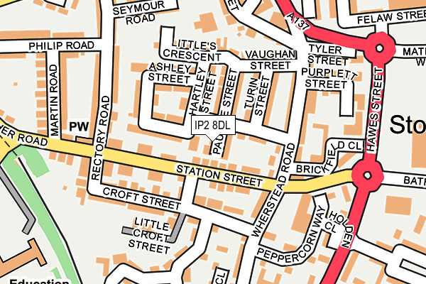 IP2 8DL map - OS OpenMap – Local (Ordnance Survey)