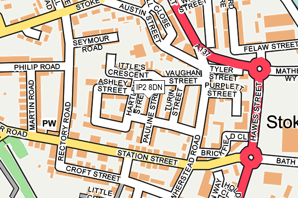 IP2 8DN map - OS OpenMap – Local (Ordnance Survey)