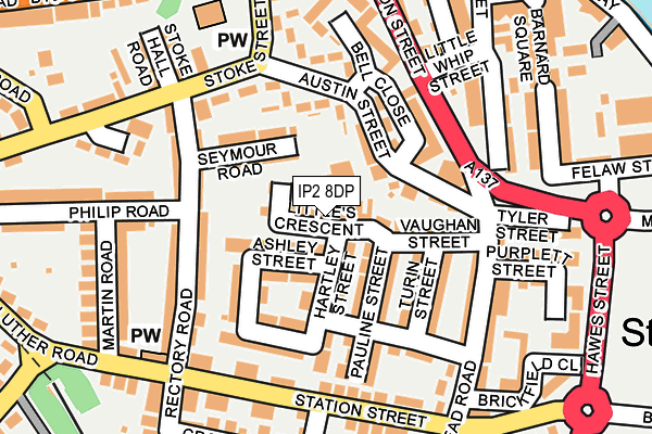 IP2 8DP map - OS OpenMap – Local (Ordnance Survey)