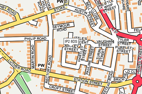 IP2 8DS map - OS OpenMap – Local (Ordnance Survey)