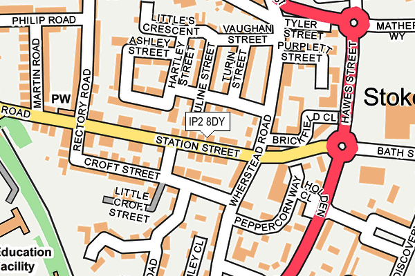 IP2 8DY map - OS OpenMap – Local (Ordnance Survey)