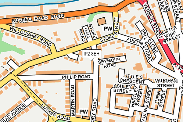 IP2 8EH map - OS OpenMap – Local (Ordnance Survey)