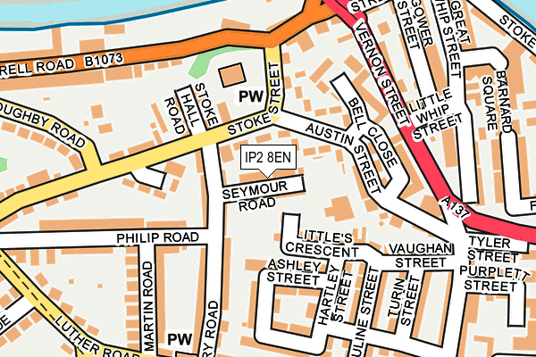 IP2 8EN map - OS OpenMap – Local (Ordnance Survey)