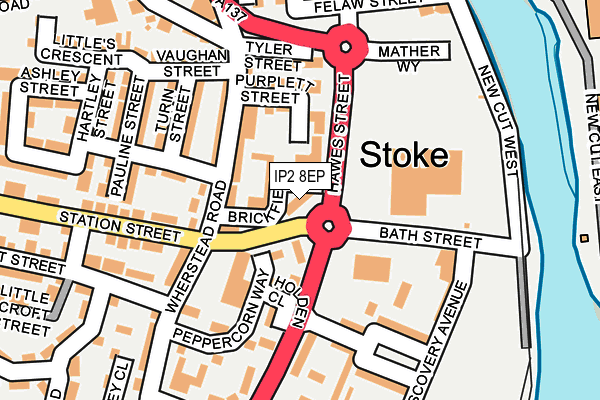 IP2 8EP map - OS OpenMap – Local (Ordnance Survey)