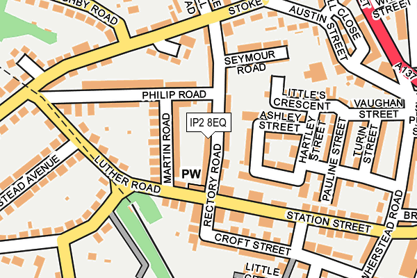 IP2 8EQ map - OS OpenMap – Local (Ordnance Survey)