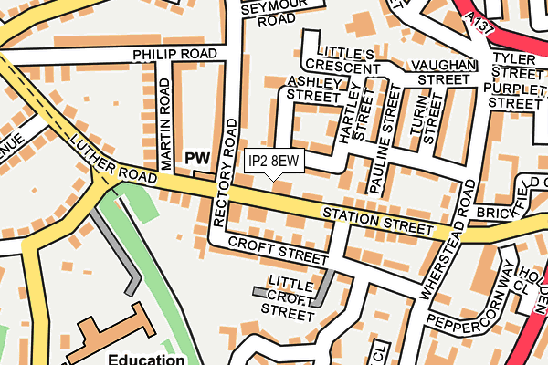 IP2 8EW map - OS OpenMap – Local (Ordnance Survey)