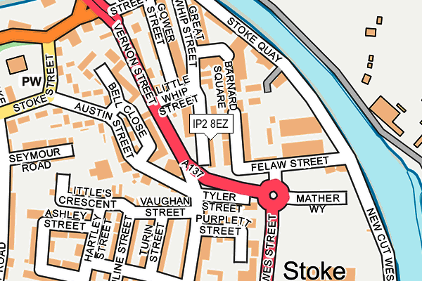 IP2 8EZ map - OS OpenMap – Local (Ordnance Survey)