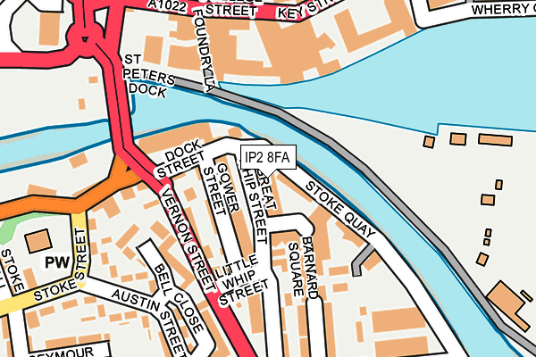 IP2 8FA map - OS OpenMap – Local (Ordnance Survey)