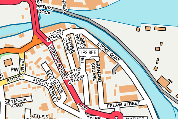 IP2 8FE map - OS OpenMap – Local (Ordnance Survey)