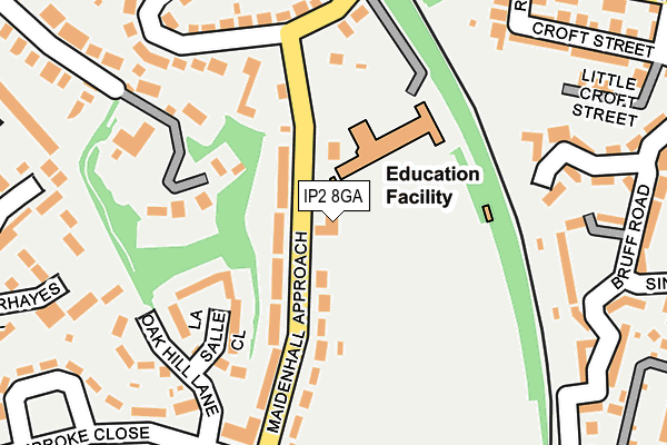 IP2 8GA map - OS OpenMap – Local (Ordnance Survey)