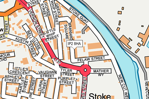 IP2 8HA map - OS OpenMap – Local (Ordnance Survey)