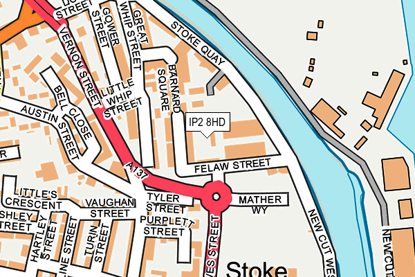 IP2 8HD map - OS OpenMap – Local (Ordnance Survey)