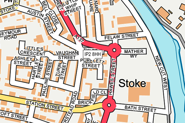 IP2 8HH map - OS OpenMap – Local (Ordnance Survey)