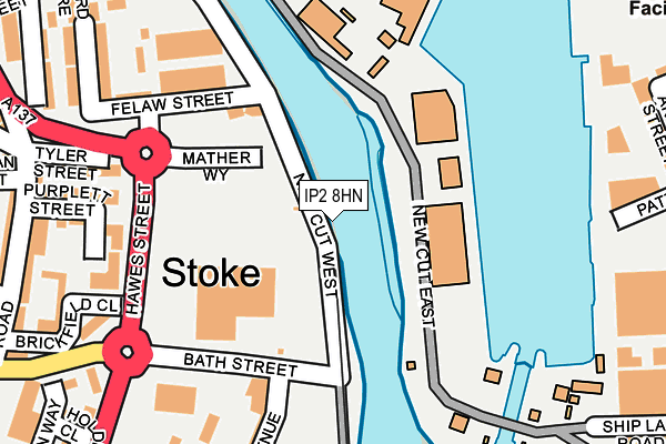 IP2 8HN map - OS OpenMap – Local (Ordnance Survey)