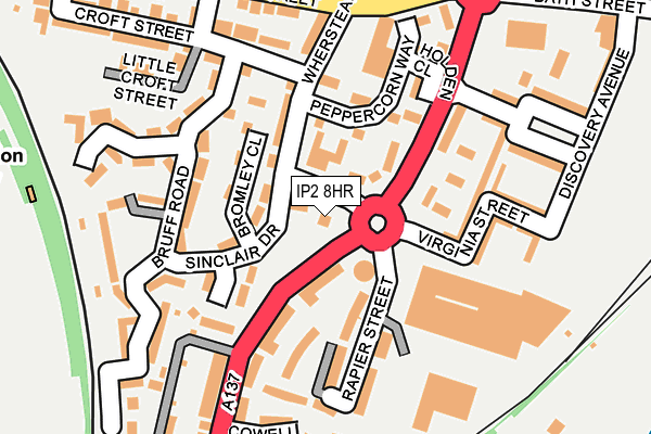 IP2 8HR map - OS OpenMap – Local (Ordnance Survey)