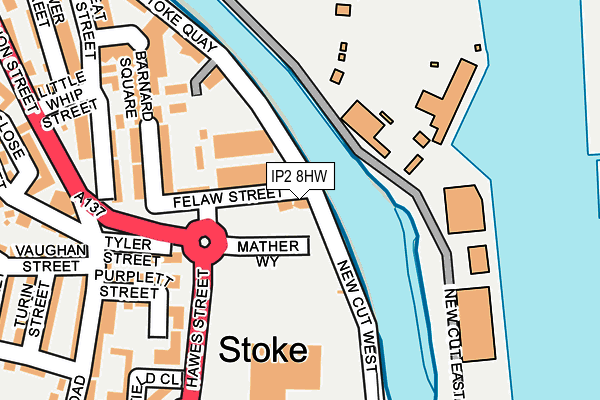 IP2 8HW map - OS OpenMap – Local (Ordnance Survey)