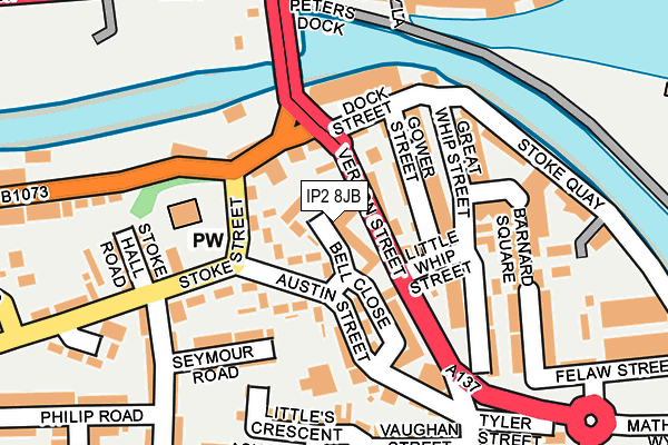 IP2 8JB map - OS OpenMap – Local (Ordnance Survey)