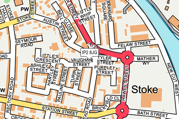 IP2 8JG map - OS OpenMap – Local (Ordnance Survey)