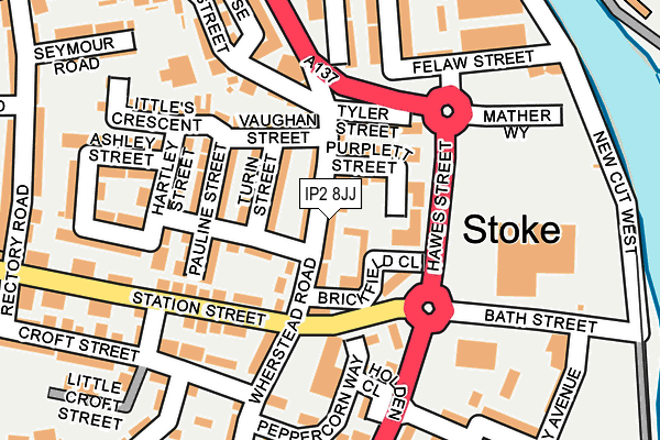 IP2 8JJ map - OS OpenMap – Local (Ordnance Survey)