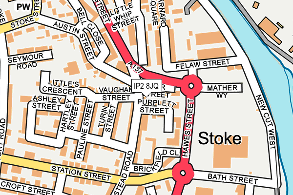 IP2 8JQ map - OS OpenMap – Local (Ordnance Survey)