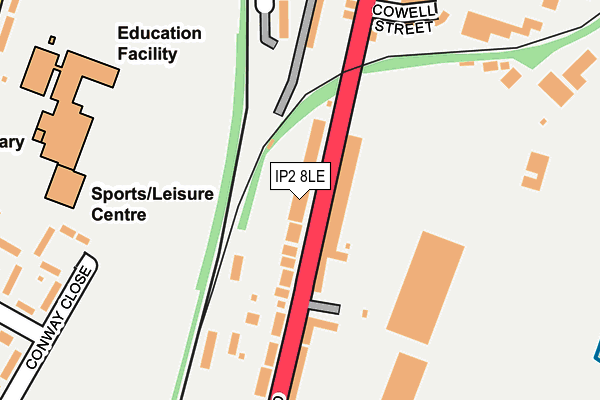 IP2 8LE map - OS OpenMap – Local (Ordnance Survey)