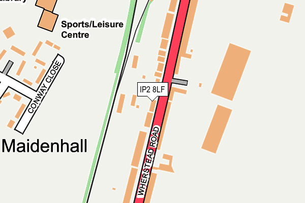 IP2 8LF map - OS OpenMap – Local (Ordnance Survey)