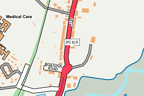 IP2 8LR map - OS OpenMap – Local (Ordnance Survey)