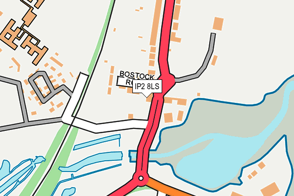 IP2 8LS map - OS OpenMap – Local (Ordnance Survey)