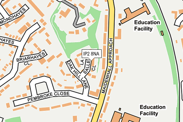 IP2 8NA map - OS OpenMap – Local (Ordnance Survey)