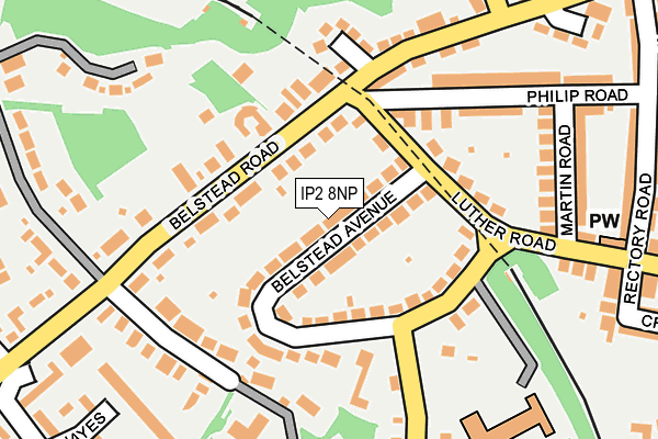 IP2 8NP map - OS OpenMap – Local (Ordnance Survey)