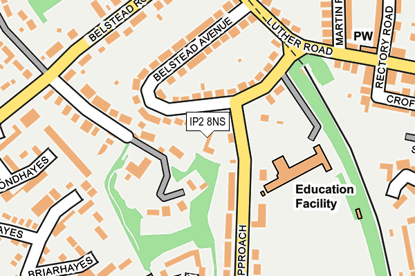 IP2 8NS map - OS OpenMap – Local (Ordnance Survey)