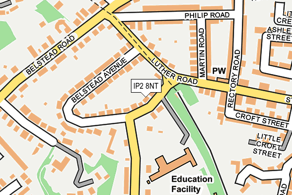 IP2 8NT map - OS OpenMap – Local (Ordnance Survey)