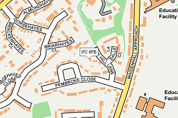 IP2 8PB map - OS OpenMap – Local (Ordnance Survey)