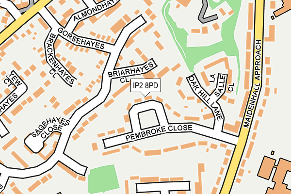 IP2 8PD map - OS OpenMap – Local (Ordnance Survey)