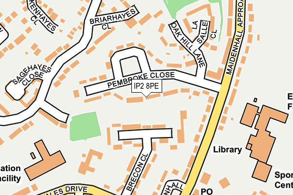 IP2 8PE map - OS OpenMap – Local (Ordnance Survey)