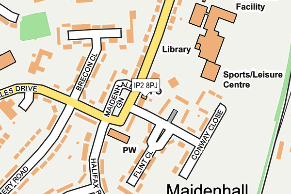 IP2 8PJ map - OS OpenMap – Local (Ordnance Survey)